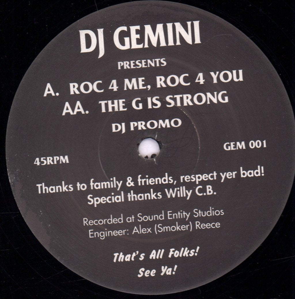 DJ Gemini - Roc 4 Me, Roc 4 You - 12 Inch