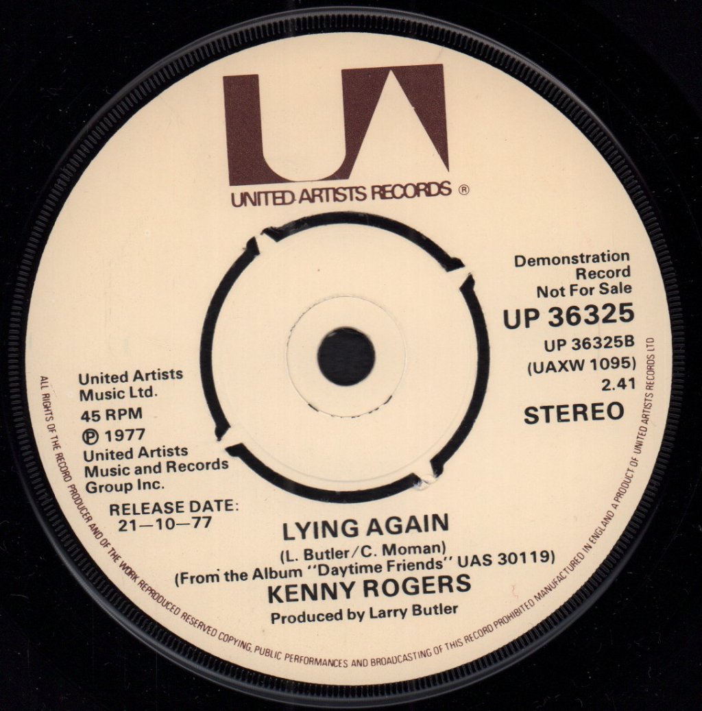 Kenny Rogers - Sweet Music Man - 7 Inch