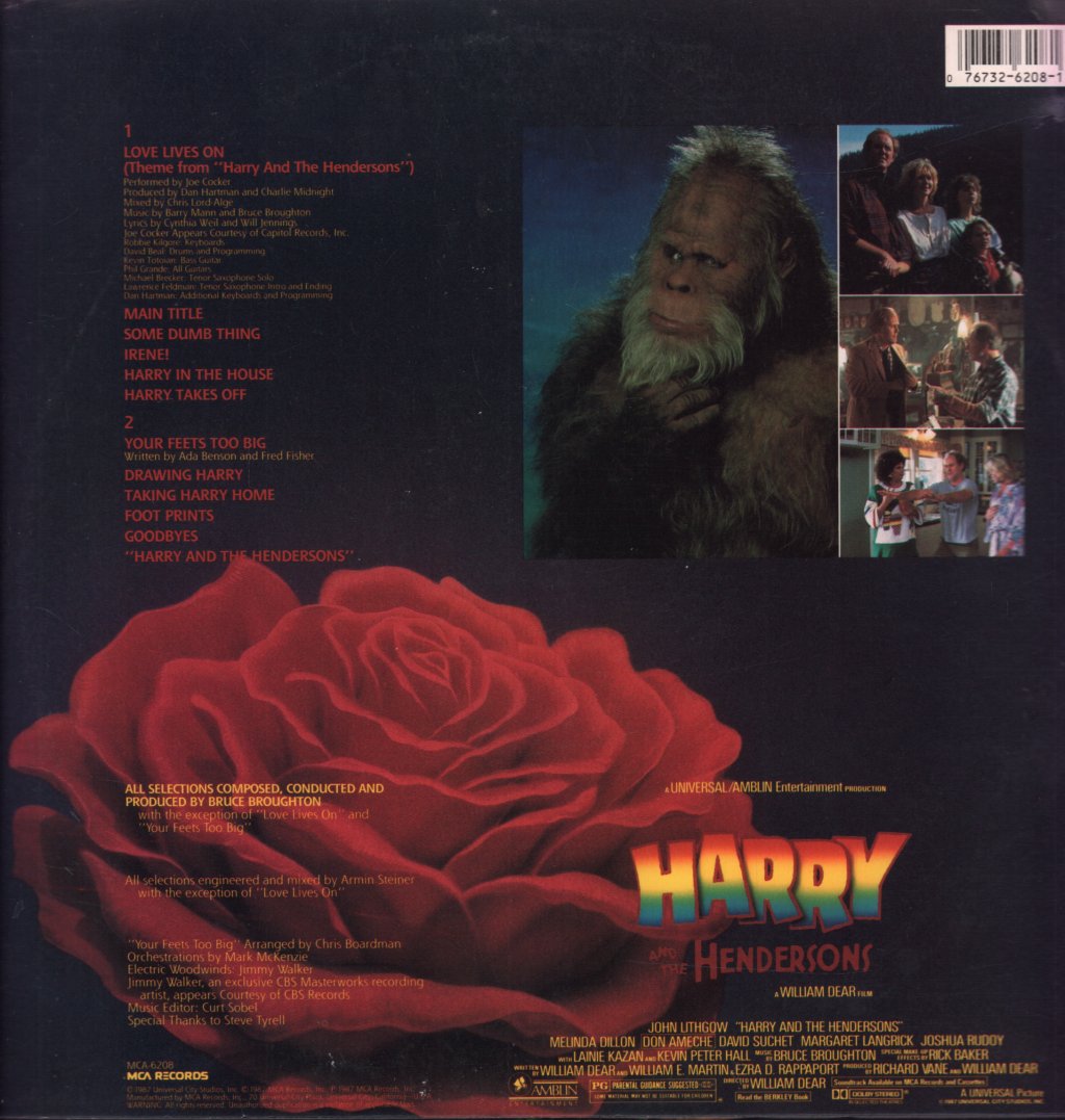 Various Artists - Harry And The Hendersons Original Motion Picture Soundtrack - Lp