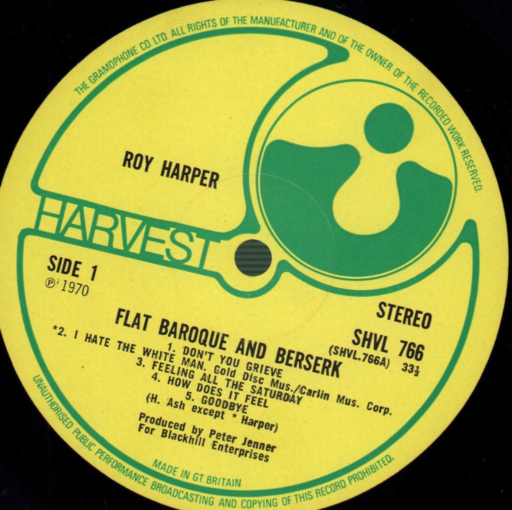 Roy Harper - Flat Baroque And Berserk - Lp