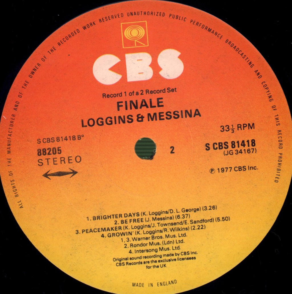 Loggins And Messina - Finale - Double Lp