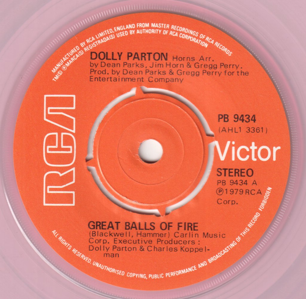 Dolly Parton - Great Balls Of Fire - 7 Inch