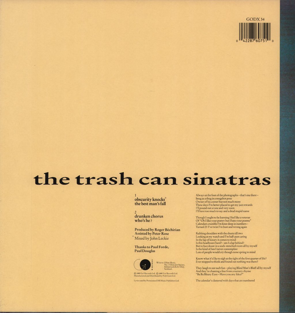 Trash can Sinatras - Obscurity Knocks E.P. - 12 Inch