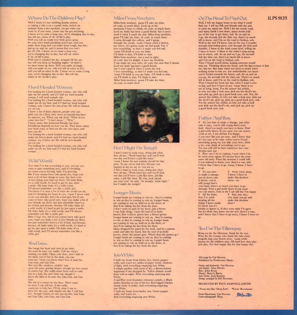 Cat Stevens - Tea For The Tillerman - Lp