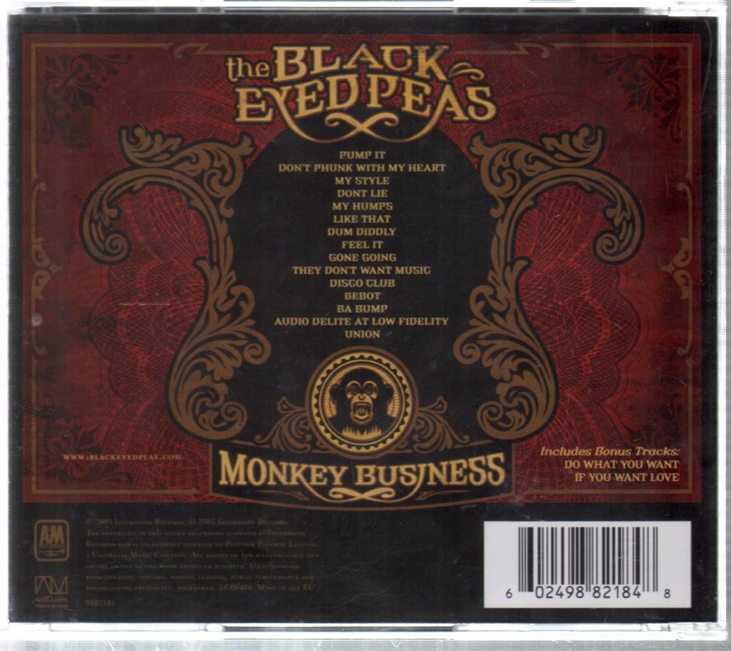 Black Eyed Peas - Monkey Business - Cd