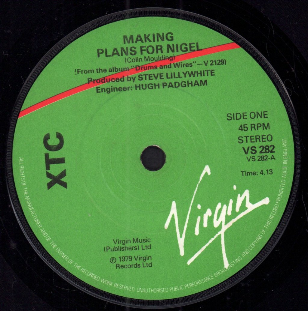 XTC - Making Plans For Nigel - 7 Inch