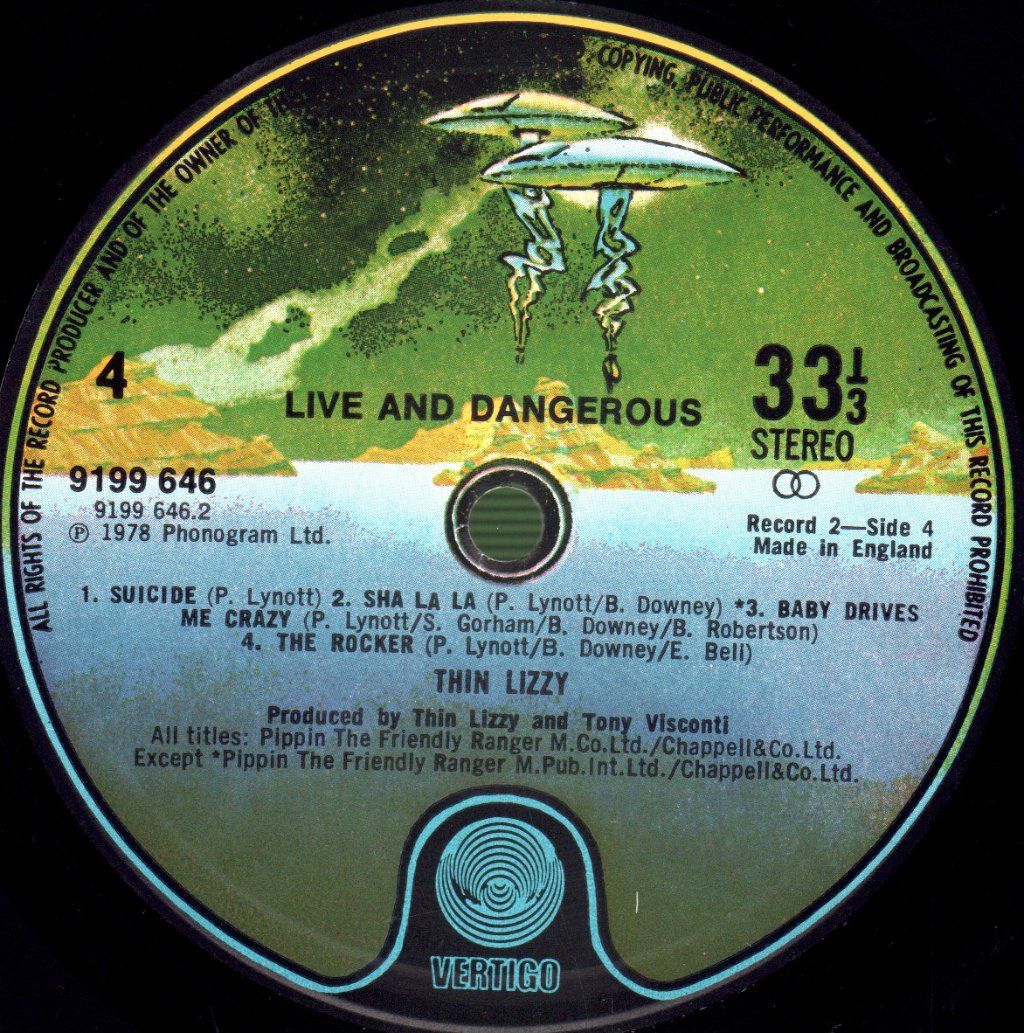 Thin Lizzy - Live And Dangerous - Double Lp