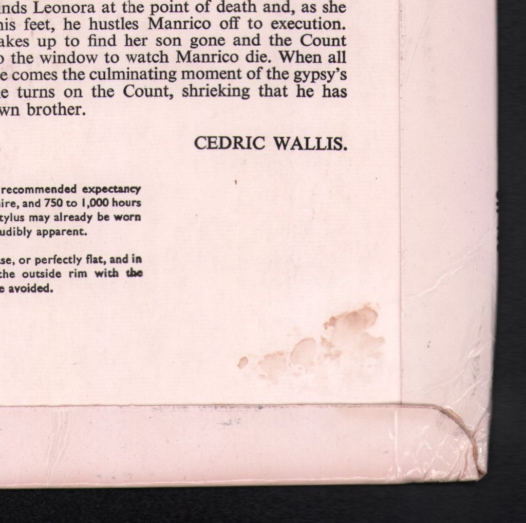 Orchestra and Chorus of Radiotelevisione Italiana / Fernando Previtali - Verdi - Il Trovatore Highlights - Lp