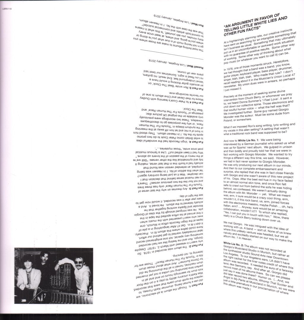 Sparks - No 1 In Heaven - Double Lp