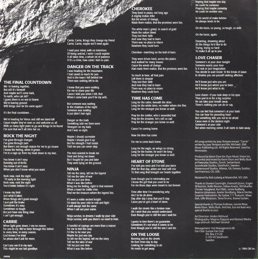 Europe - Final Countdown - Lp