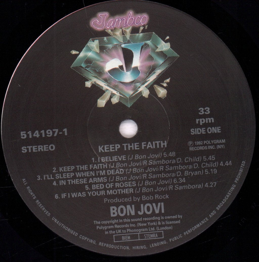 Bon Jovi - Keep The Faith - Lp
