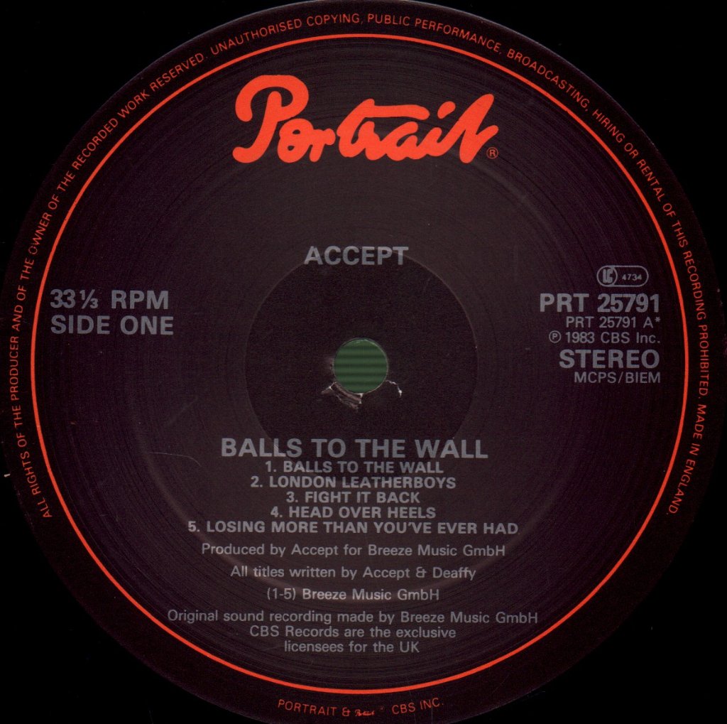 Accept - Balls To The Wall - Lp