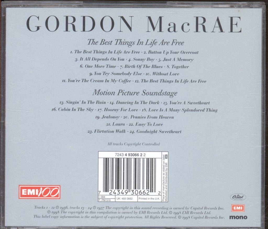 Gordon Macrae - Best Things In Life Are Free / Motion Picture Soundstage - Cd