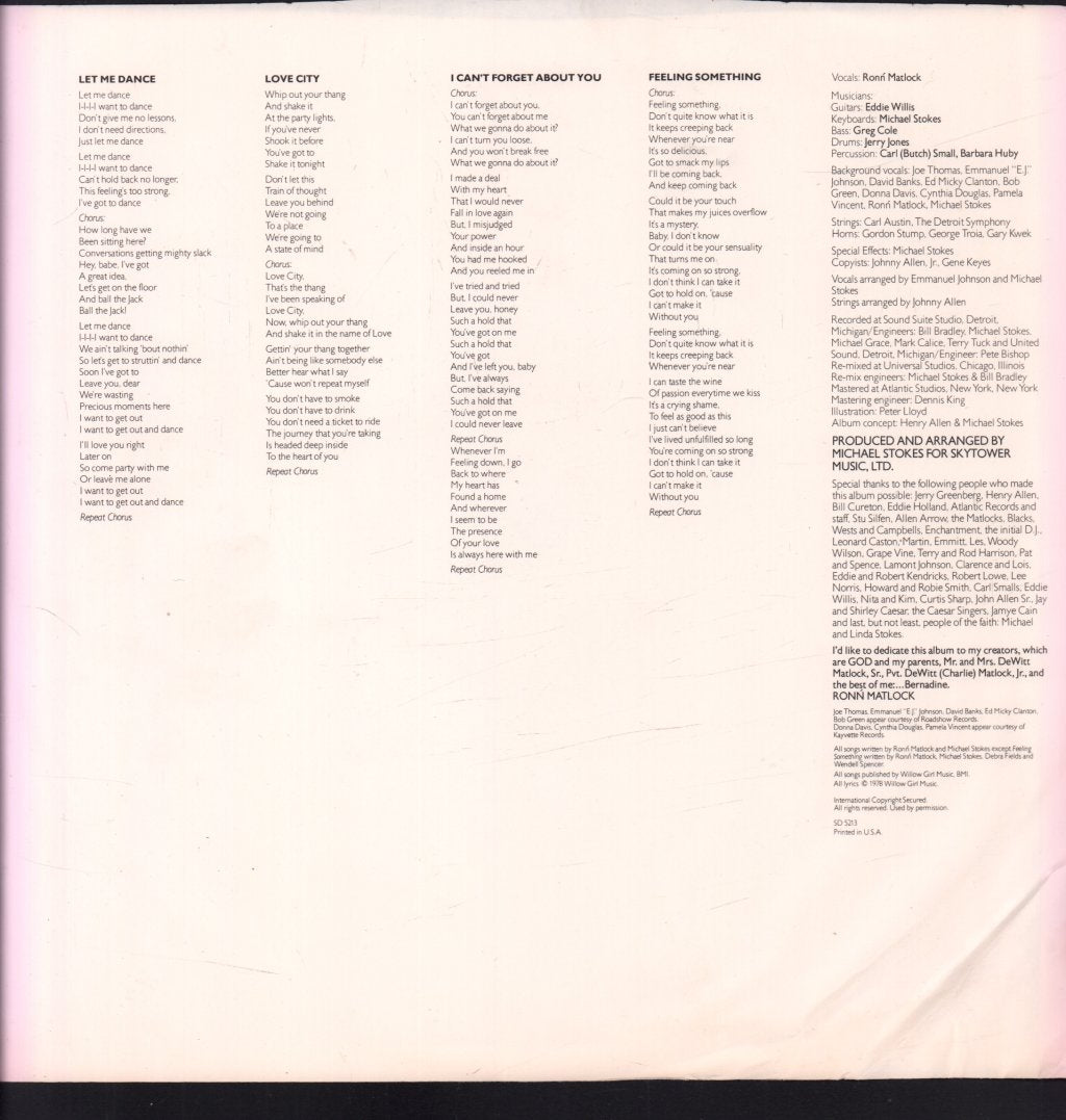 Ronn Matlock - Love City - Lp