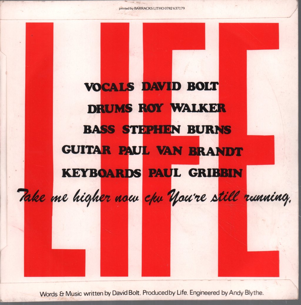 life (new wave) - Take Me Higher Now - 7 Inch