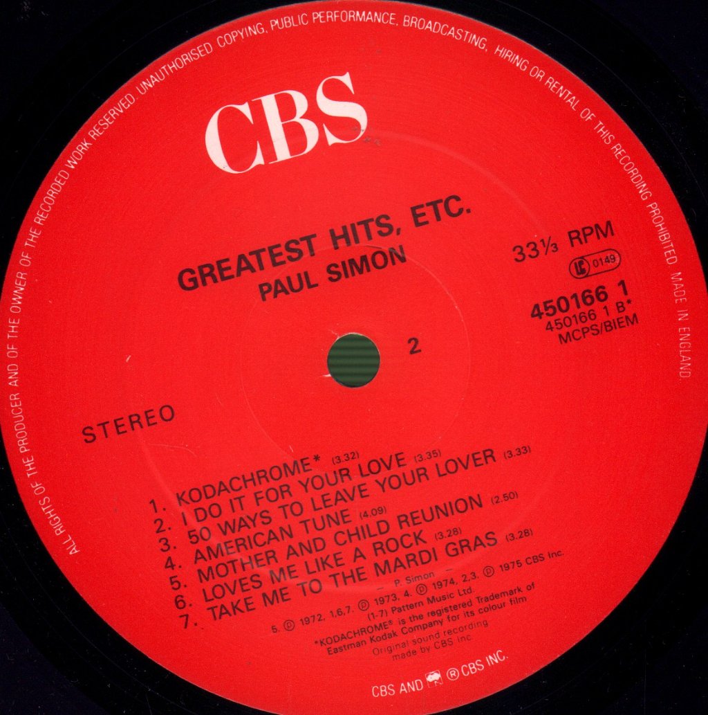 Paul Simon - Greatest Hits, Etc. - Lp
