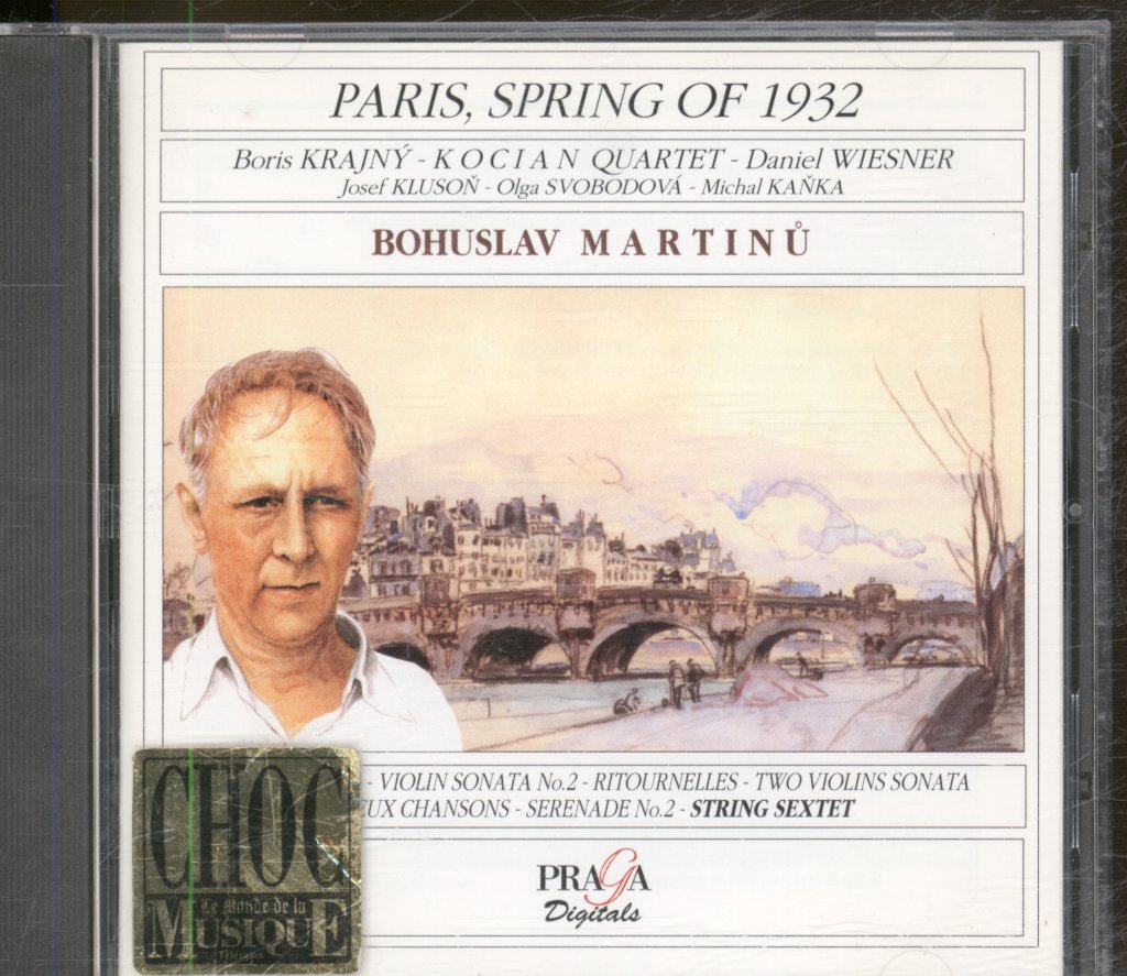 Kocian Quartet - Bohuslave Martinu - Paris, Spring Of 1932 - Cd