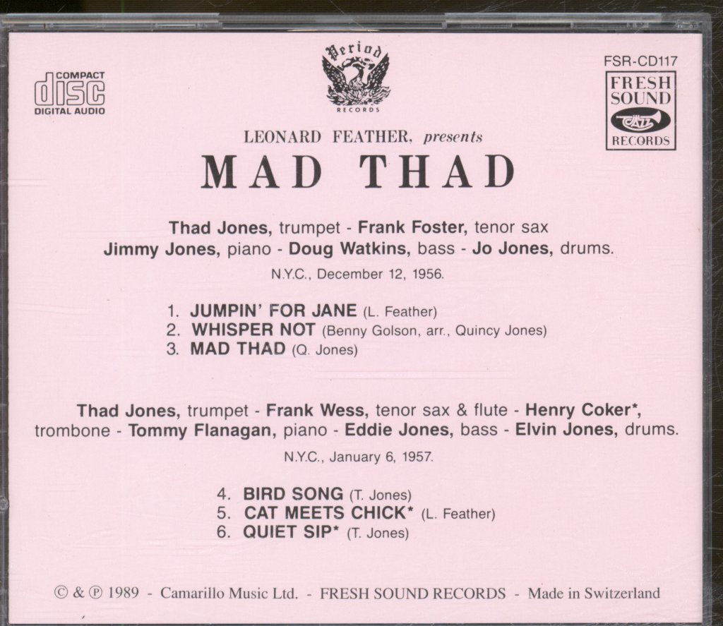 Thad Jones - Mad Thad - Cd