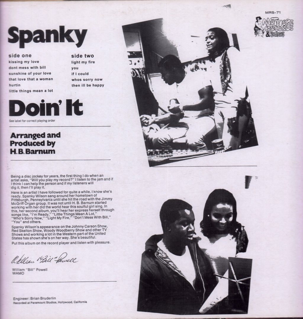 Spanky Wilson - Doin' It - Lp