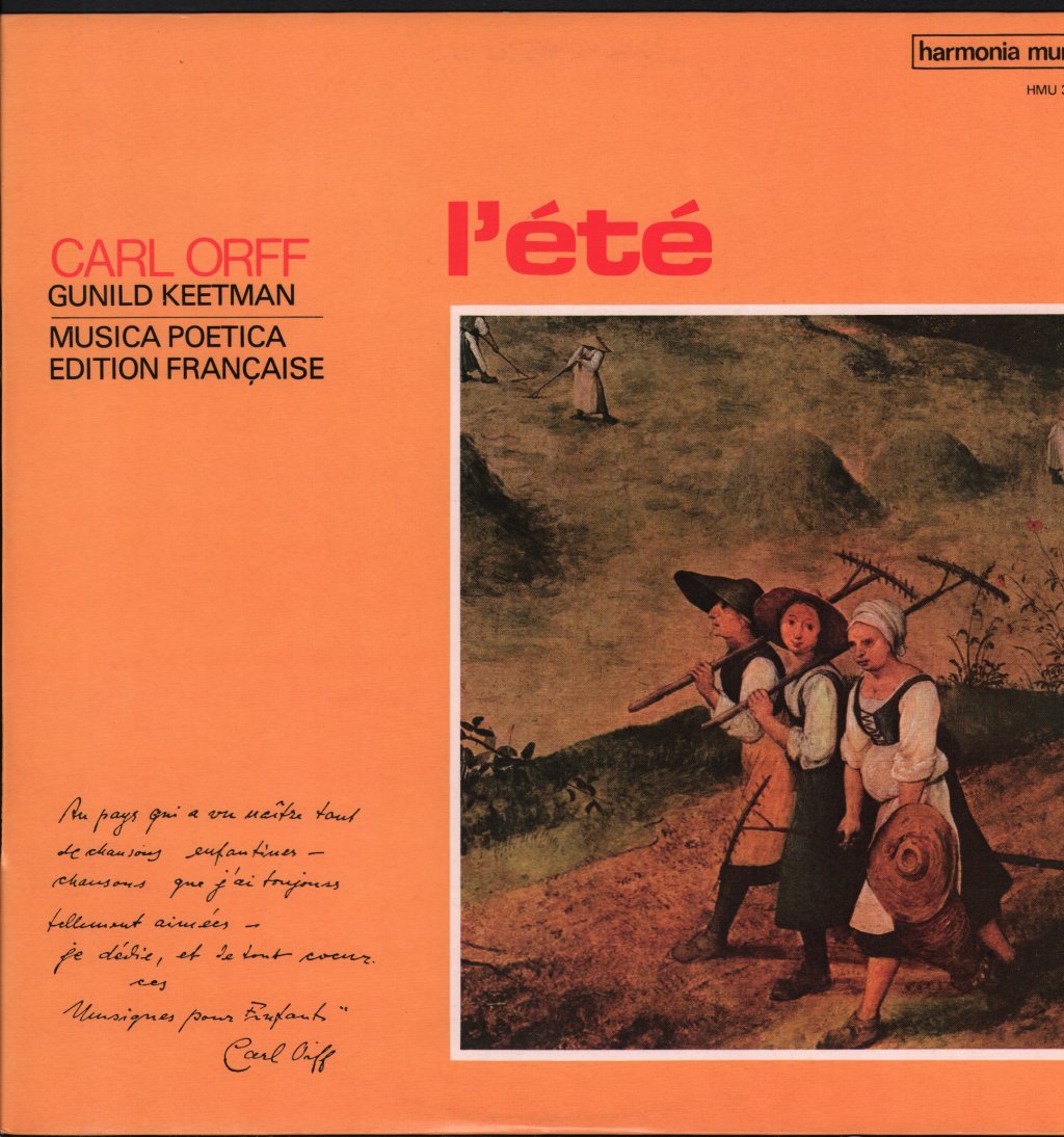 Gunild Keetman - Carl Orff - L'Été - Lp