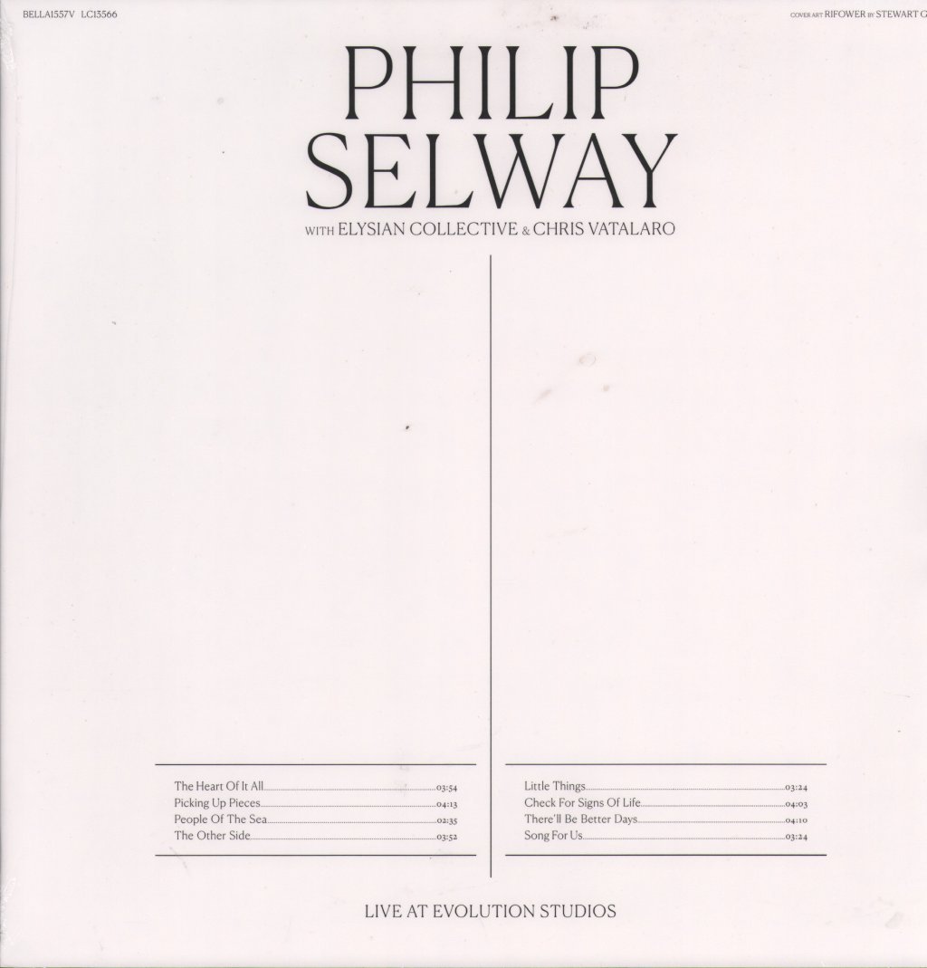 Philip Selway and Elysian Collective and Chris Vatalaro - Live At Evolution Studios - Lp