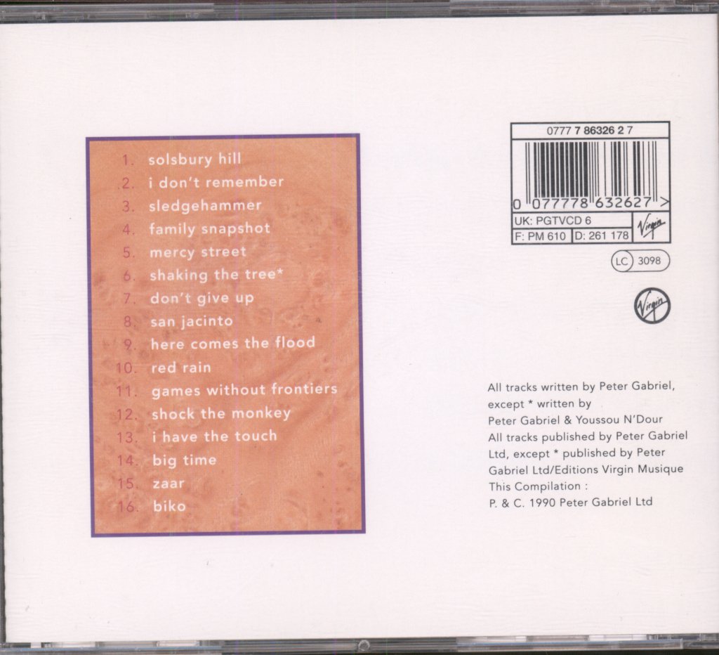Peter Gabriel - Shaking The Tree: Sixteen Golden Greats - Cd
