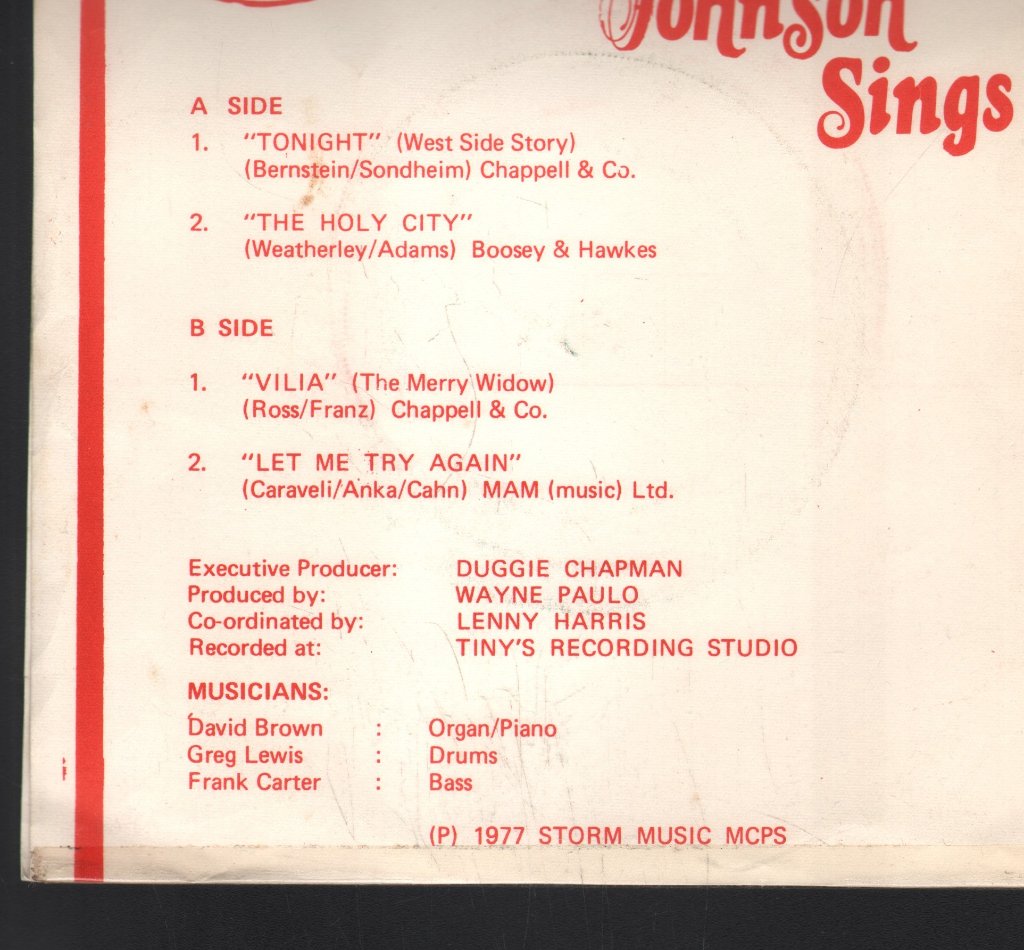 Beryl Johnson - Beryl Johnson Sings - 7 Inch