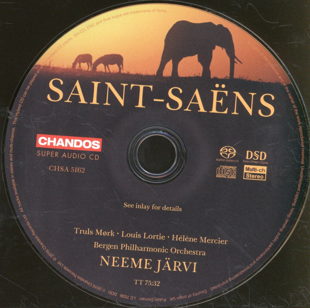 Bergen Filharmoniske Orkester, Neeme Järvi - Saint-Saëns - Cello Concertos Nos 1 And 2 · The Carnival Of The Animals · Africa · Wedding-cake - Cd