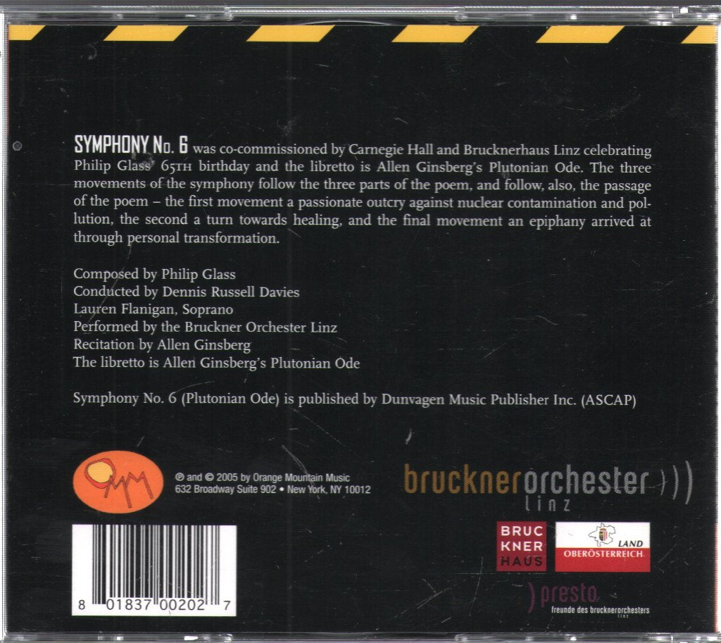 Philip Glass - Symphony No. 6 Plutonian Ode - Double Cd