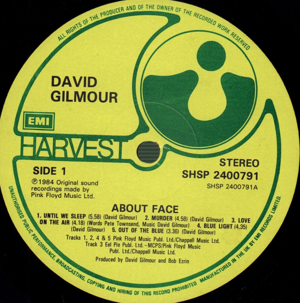 David Gilmour - About Face - Lp