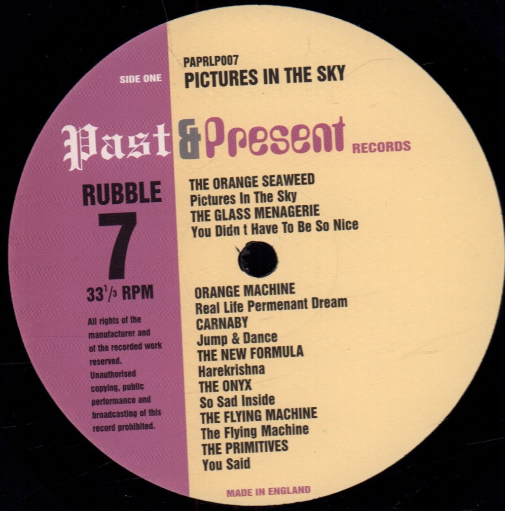 Various Artists - Rubble Seven: Pictures In The Sky - Lp