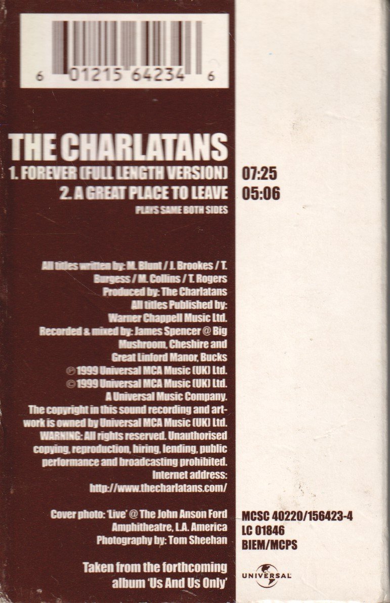 Charlatans (Uk Group) - Forever - Cassette