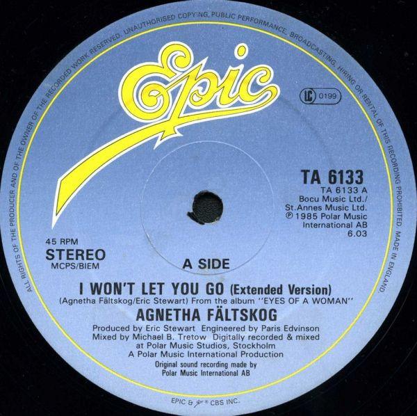 Agnetha Fältskog - I Won't Let You Go - 12 Inch