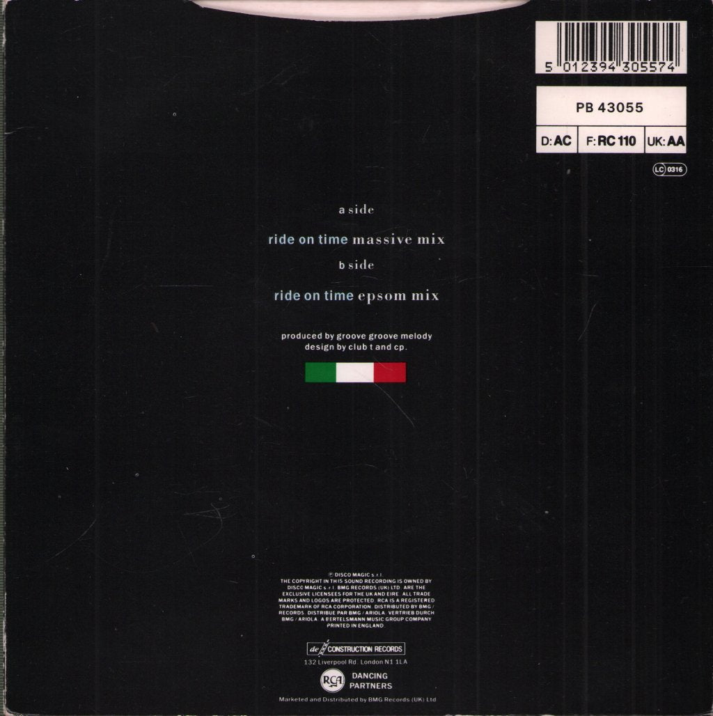 Black Box (90'S Dance Group) - Ride On Time - 7 Inch