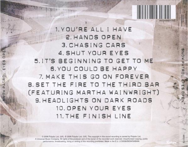 Snow Patrol - Eyes Open - Cd