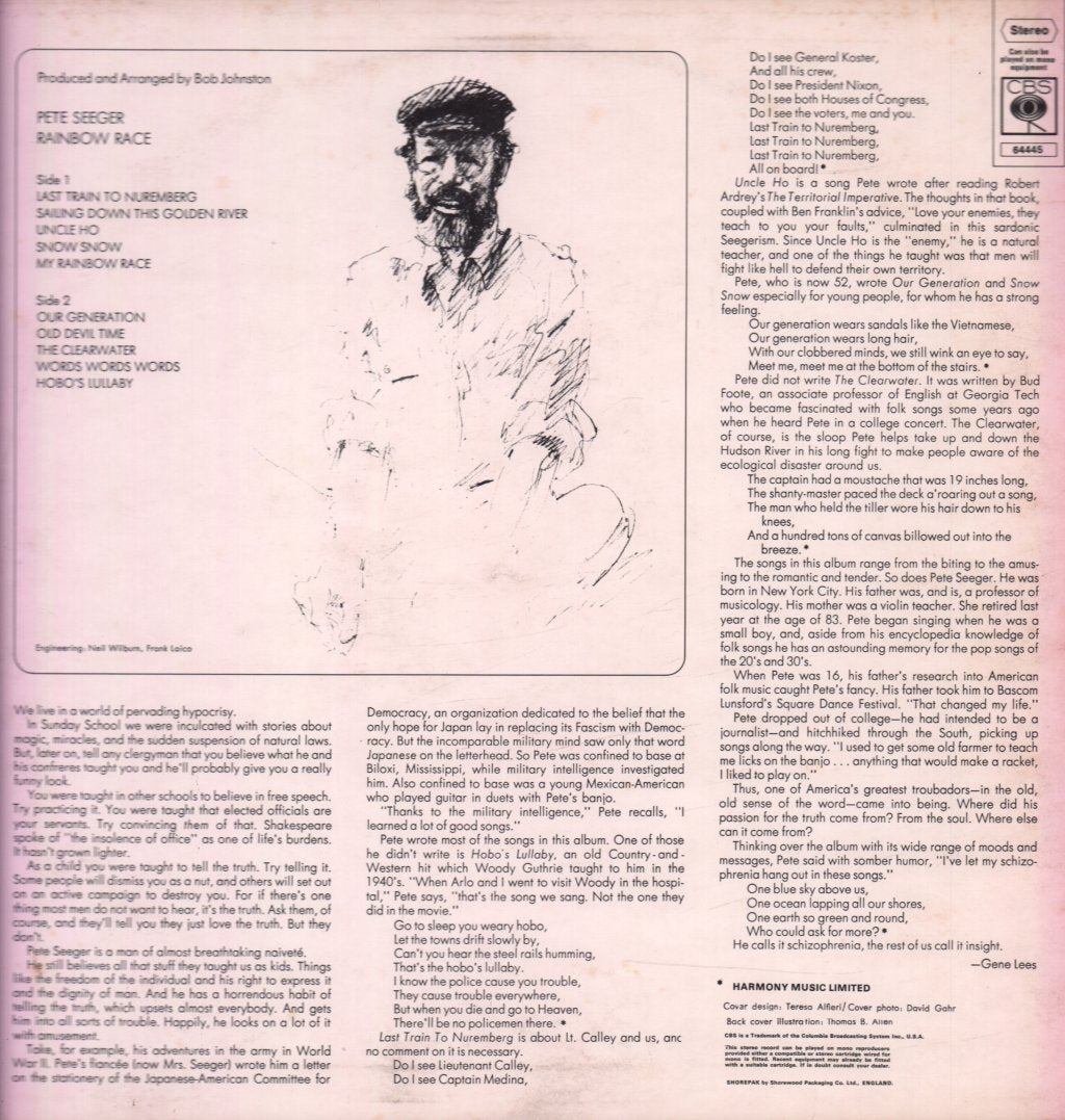 Pete Seeger - Rainbow Race - Lp