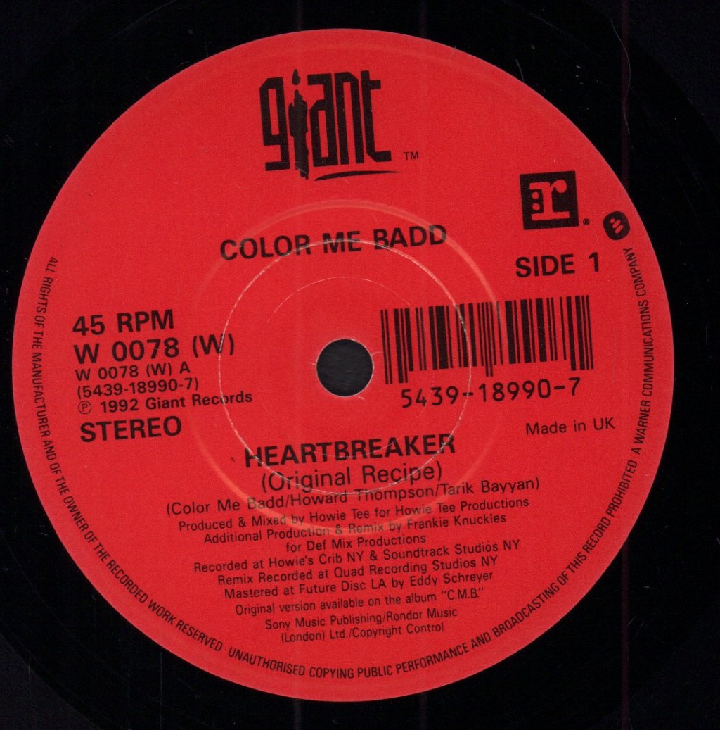 Color Me Badd - Heartbreaker - 7 Inch