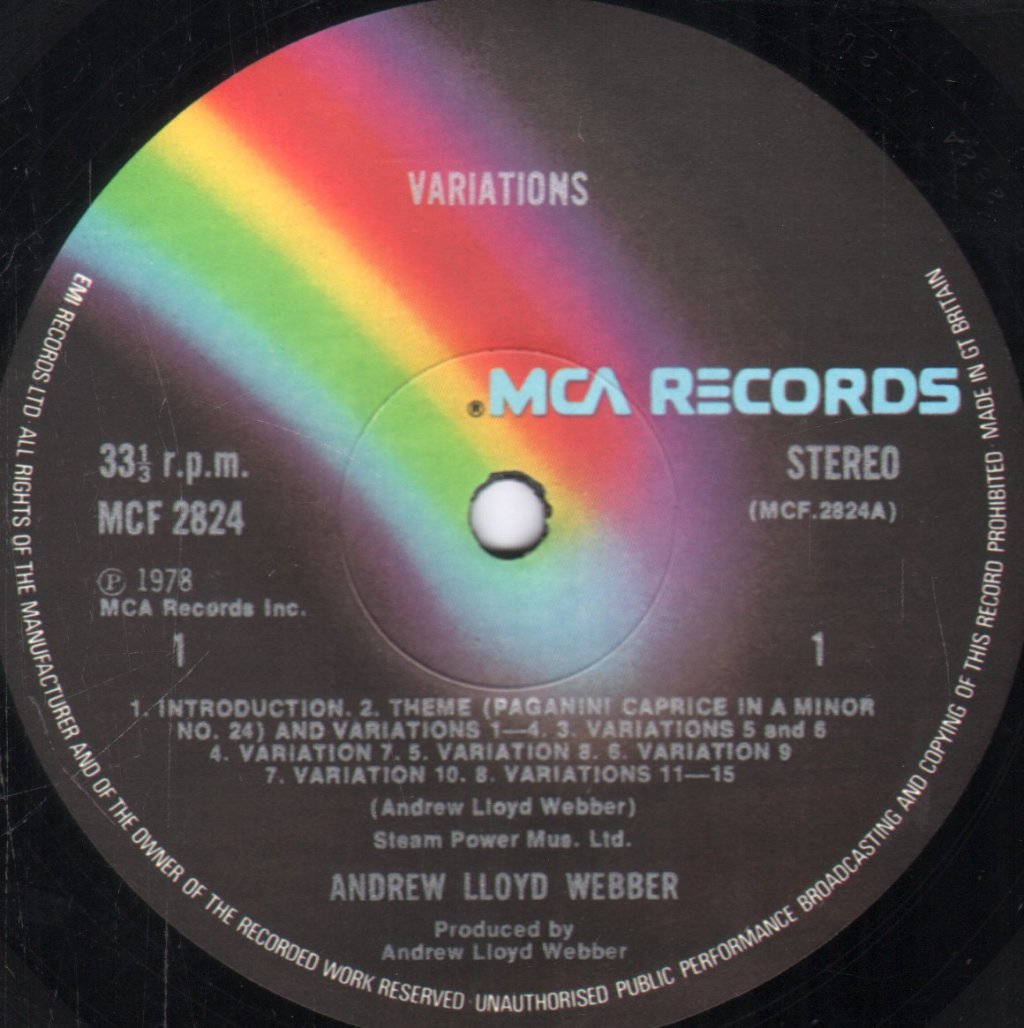 Andrew Lloyd Webber - Variations - Lp