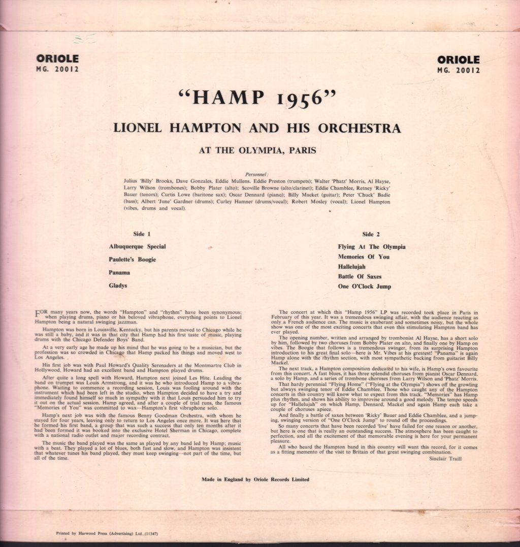 Lionel Hampton - Hamp 1956 - Lp