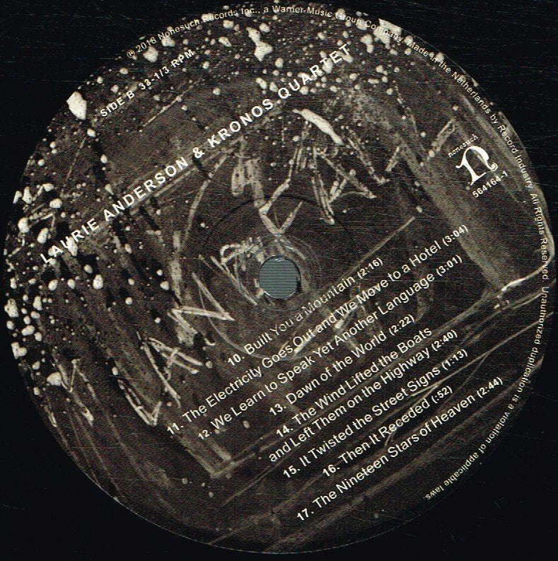 Laurie Anderson And Kronos Quartet - Landfall - Double Lp
