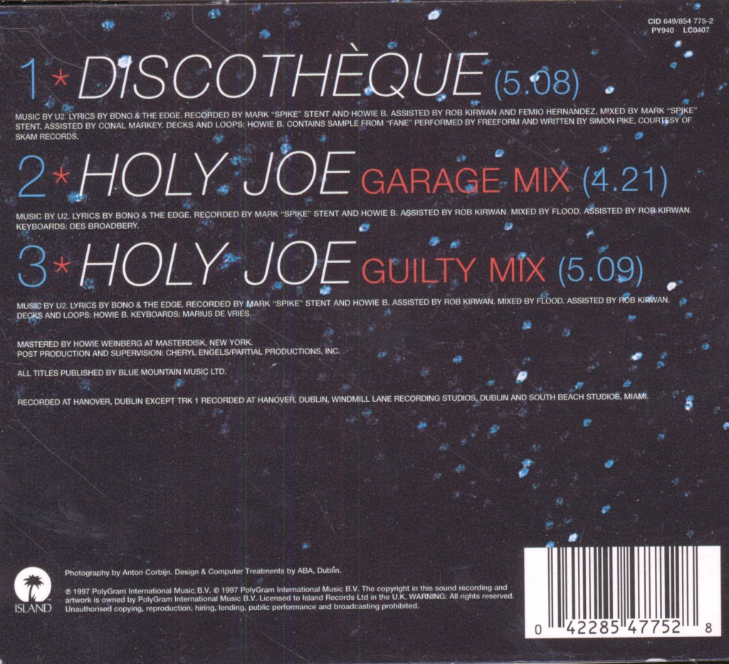 U2 - Discothèque - Cd