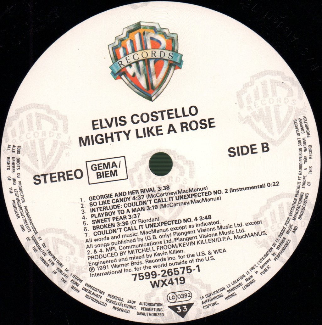 Elvis Costello - Mighty Like A Rose - Lp