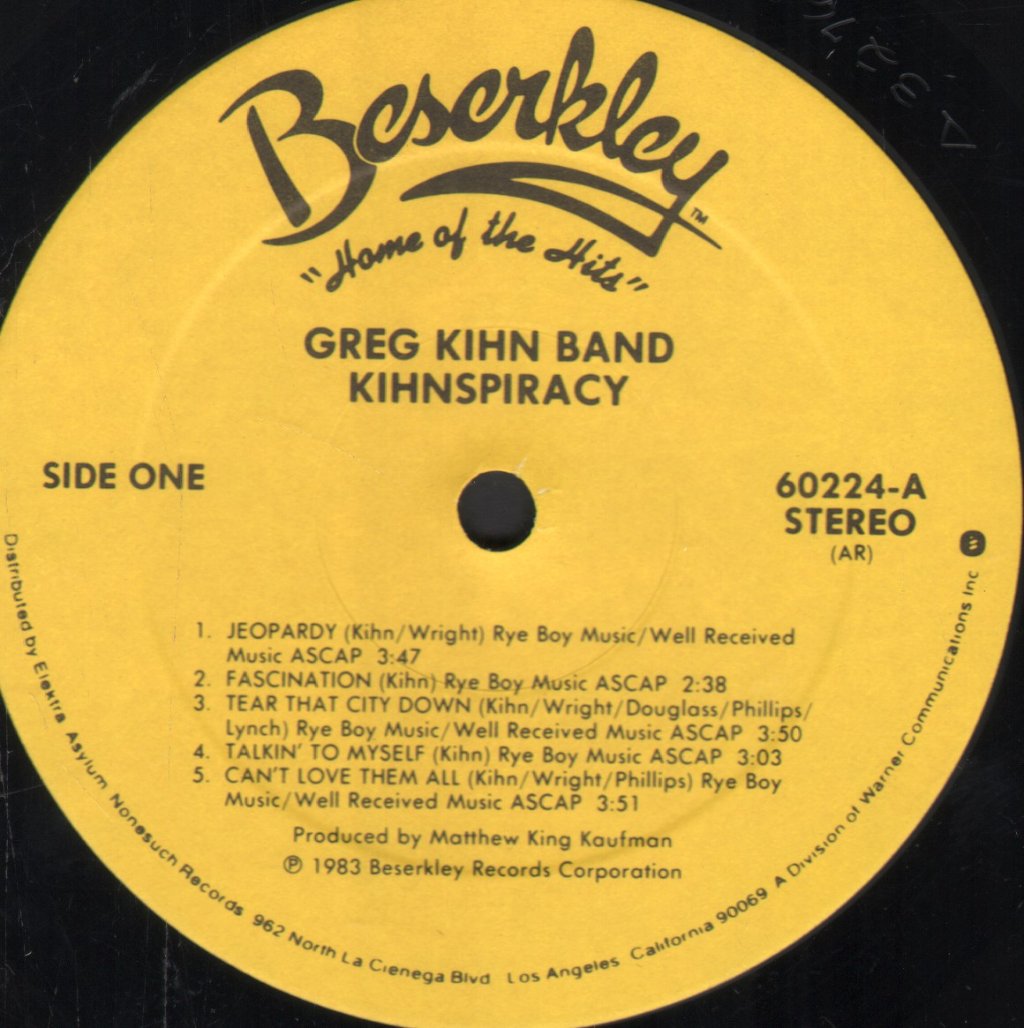 Greg Kihn Band - Kihnspiracy - Lp