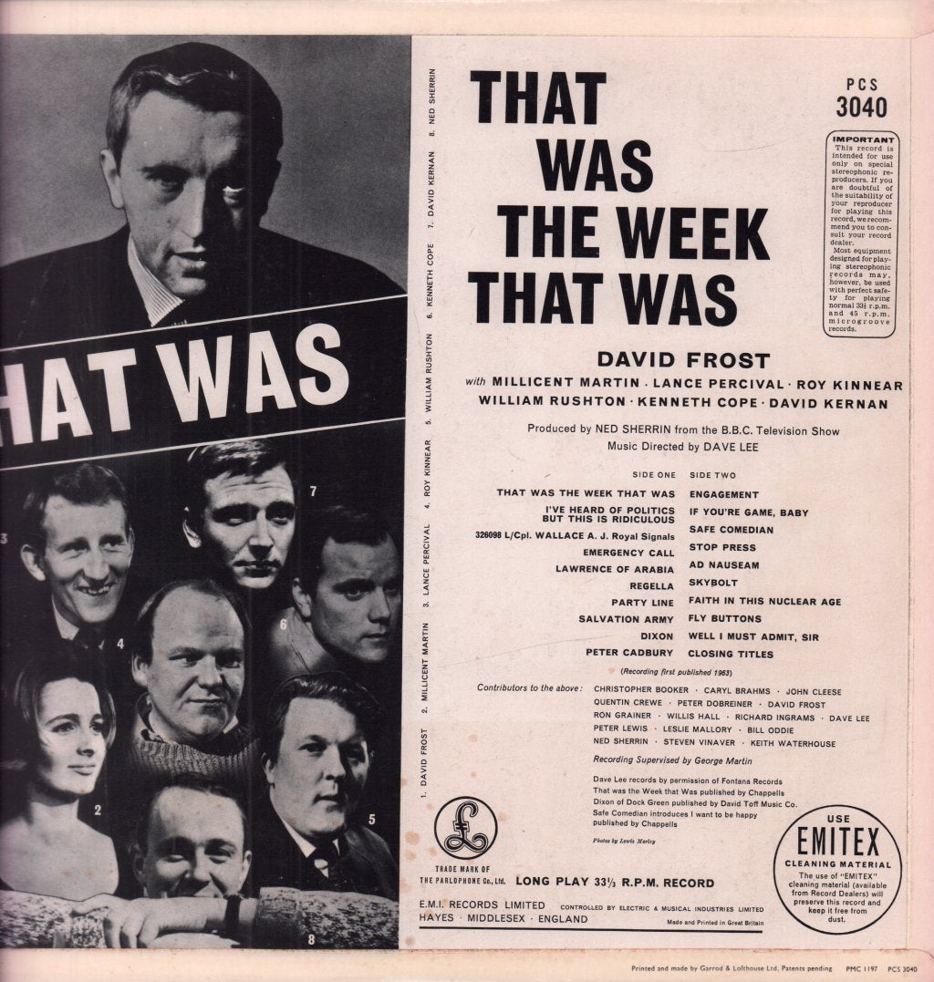 Various Artists - That Was The Week That Was - Lp