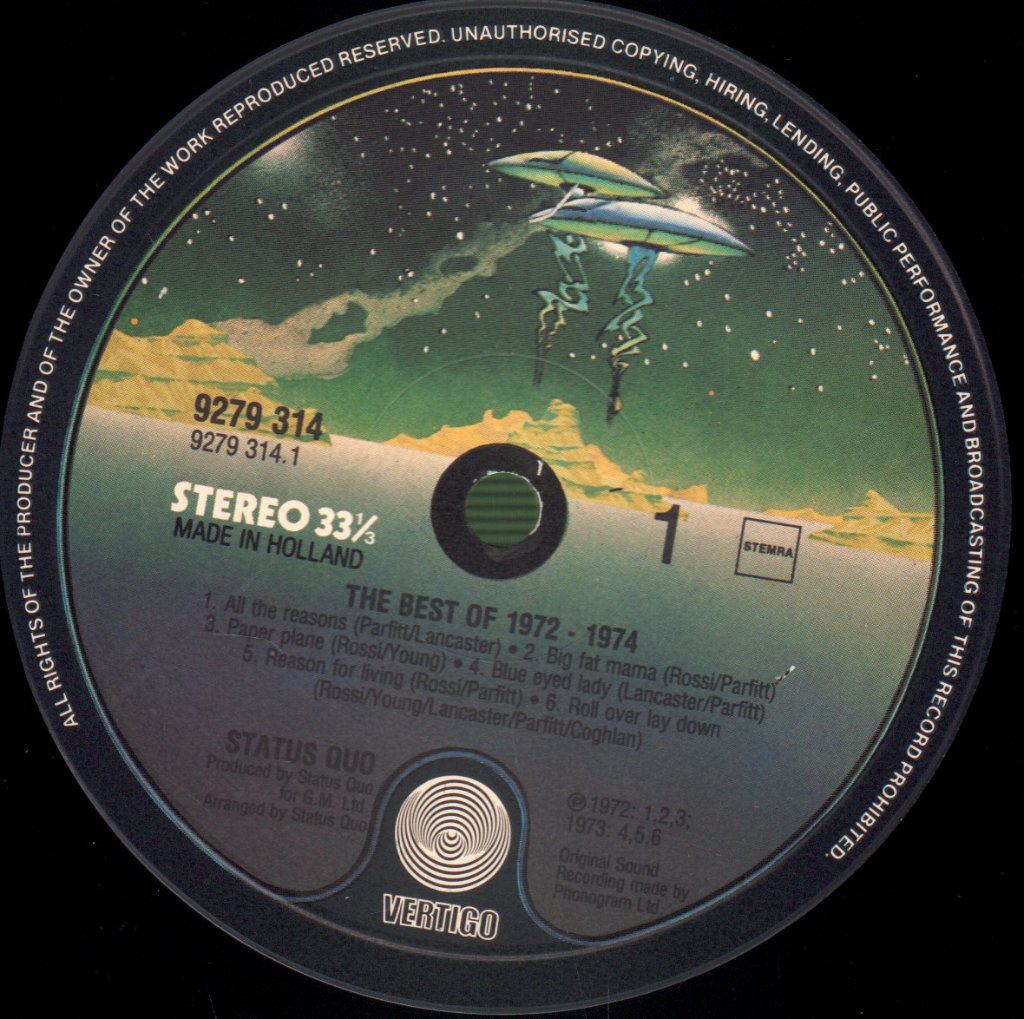 Status Quo - Best Of 1972-1974 - Lp