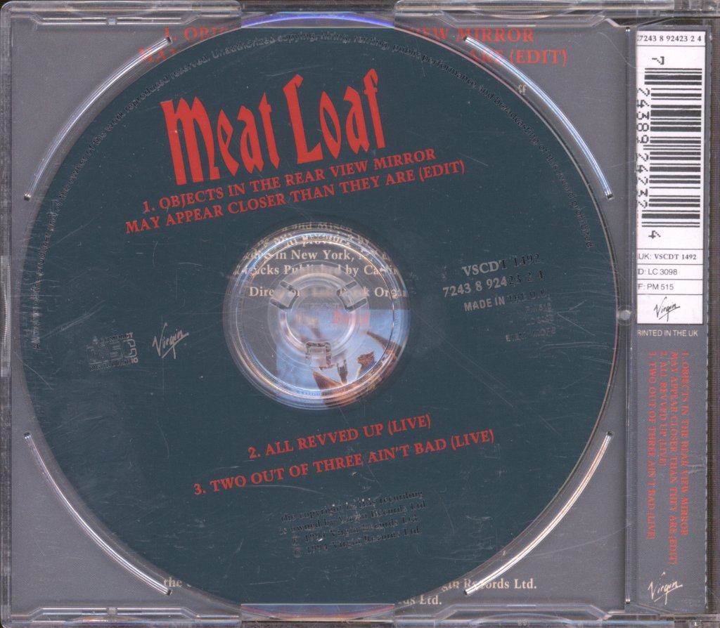 Meat Loaf - Objects In The Rear View Mirror May Appear Closer Than They Are - Cd