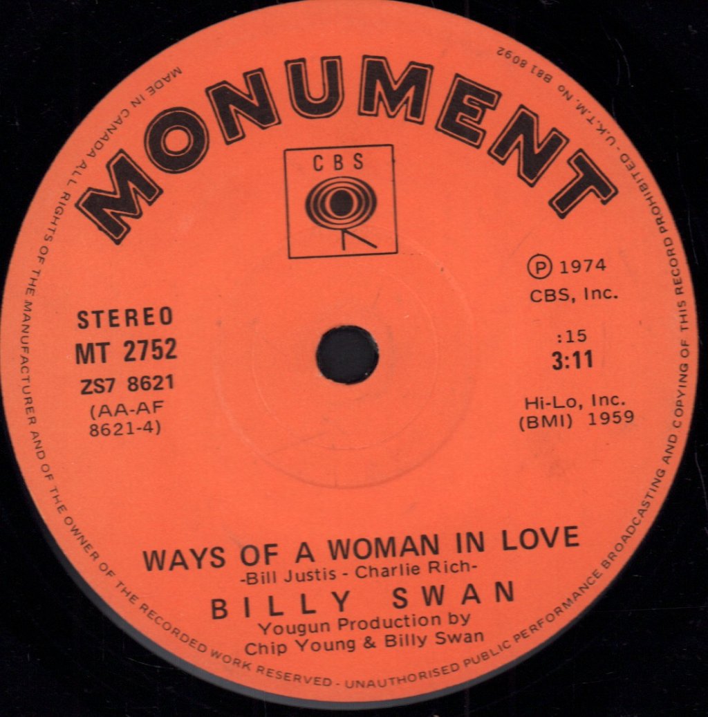 Billy Swan - I Can Help - 7 Inch