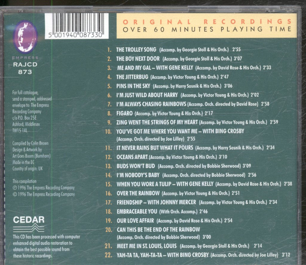 Judy Garland - Zing Went The Strings Of My Heart - Cd