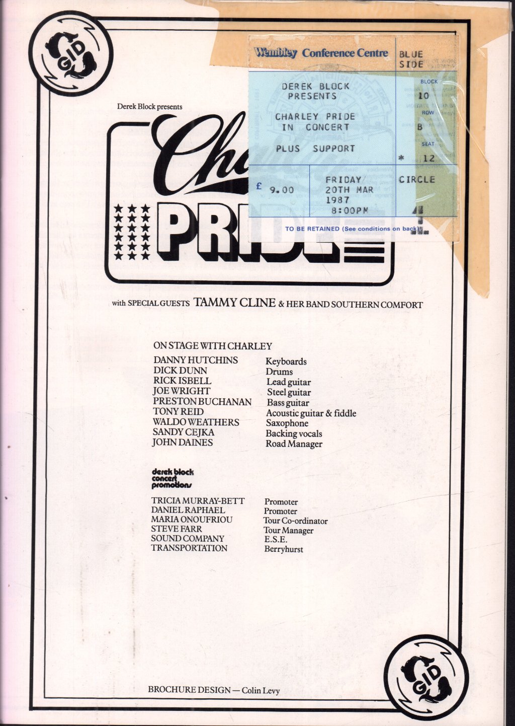 charley pride / tammy cline - 1987 tour - Tour Programme