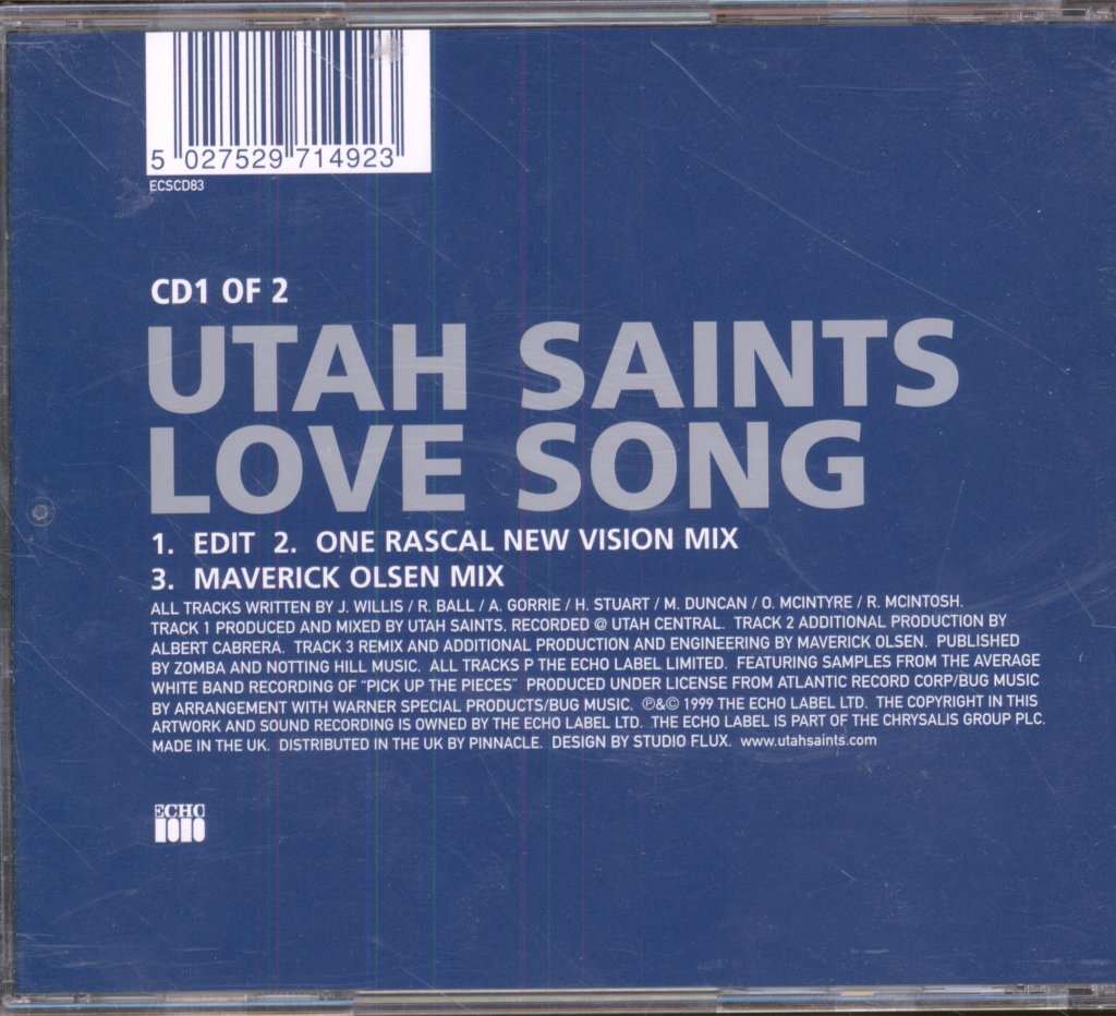 Utah Saints - Love Song - Cd